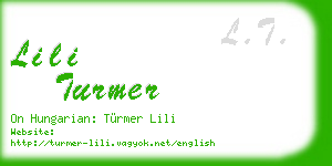 lili turmer business card