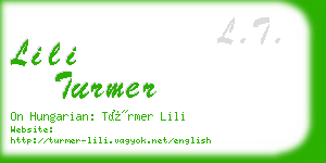 lili turmer business card
